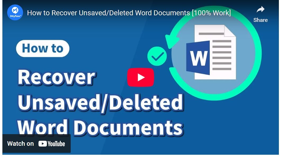 How Do I Recover An Unsaved Document In Word