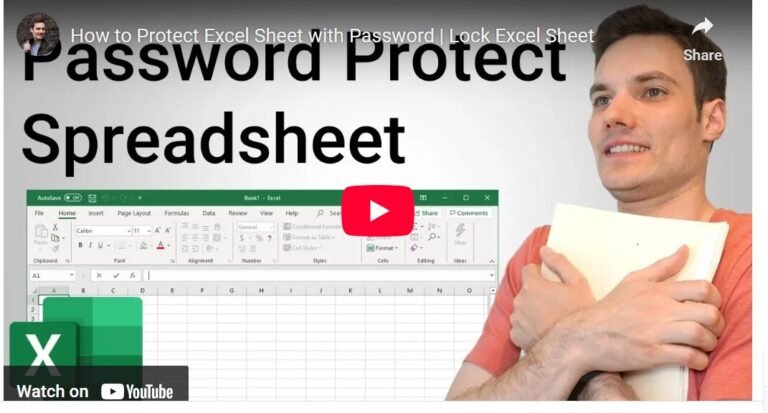 How To Protect Excel Files With Password