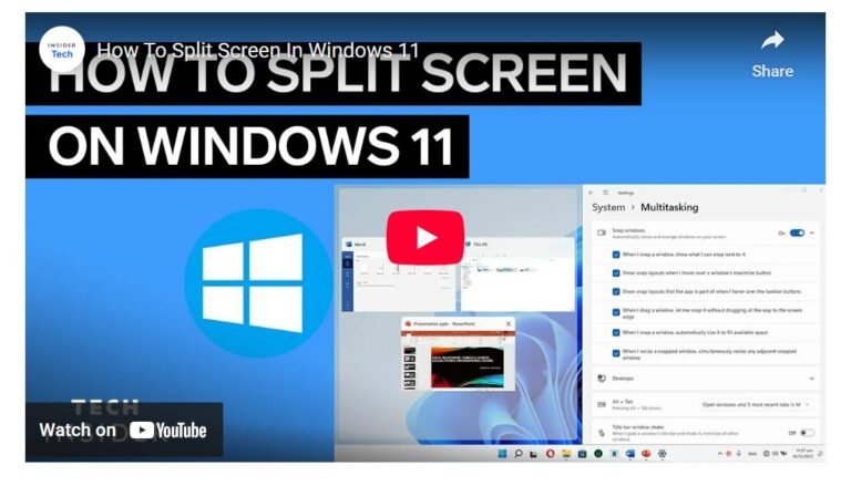How To Split Screen In Windows 11