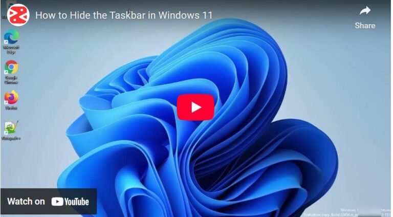 How to Hide Taskbar in Windows 11