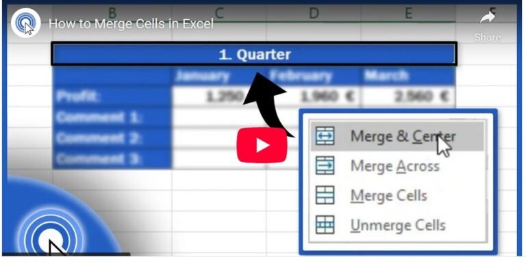 How to Merge Cells in Excel