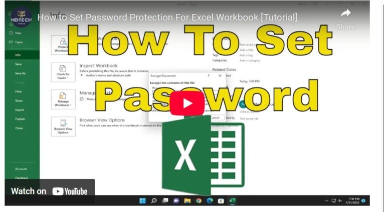 How to Protect an Excel File with a Password