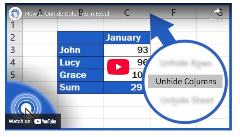 How to Unhide Hidden Columns in Excel