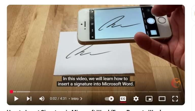 How To Add A Signature To A Word Document