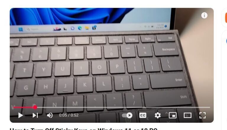 How to Turn Off Sticky Keys on Windows 11 or Windows 10
